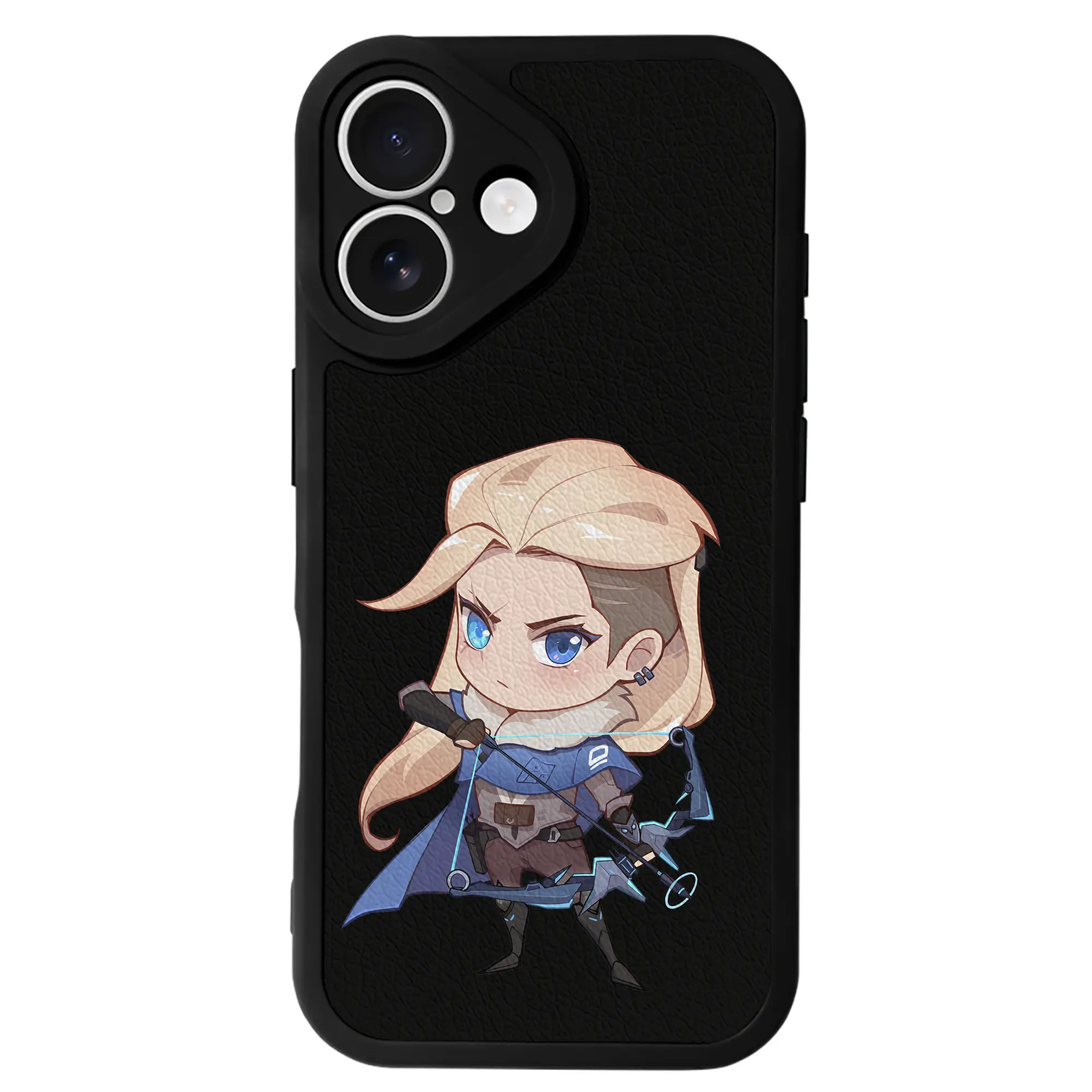 VALORANT グッズ,ソーヴァ - IPhone 16シリーズ対応 ・ シリコンスマホケース ・ レザー調 ・ 高精度フィット ・ 耐衝撃 ・ ワイヤレス充電対応 ・ 精密カット